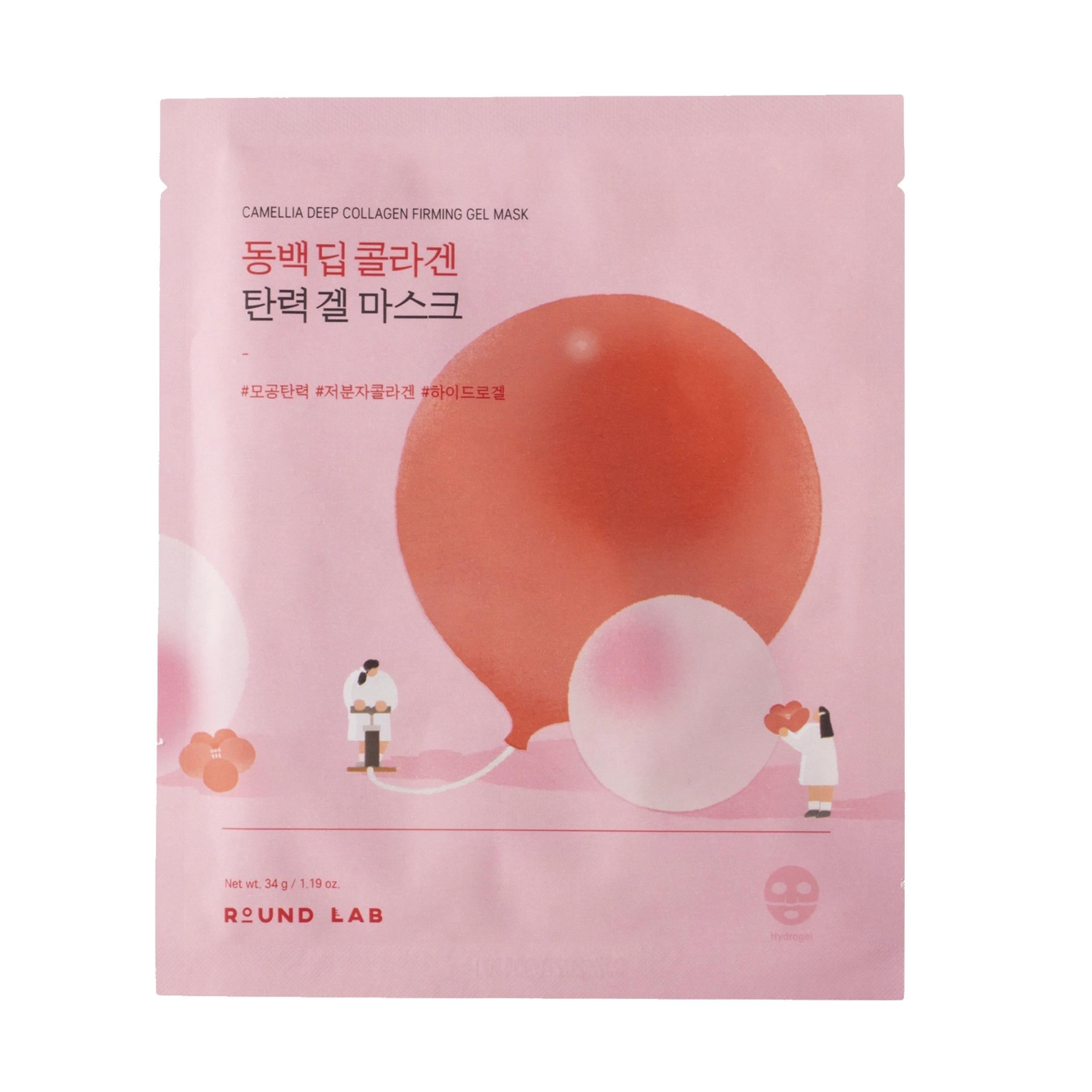 Маска с коллагеном гелевая ROUND LAB Camellia Deep Collagen Firming Gel Mask 34 мл Маска с коллагеном гелевая ROUND LAB Camellia Deep Collagen Firming Gel Mask 34 мл