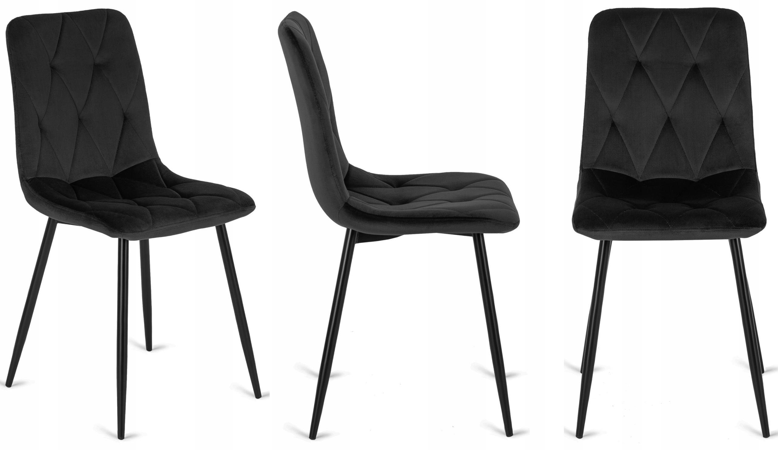 Стулья кухонные Homart велюровые 4 шт. DC-260C Черный (9821) - фото 5 Стулья кухонные Homart велюровые 4 шт. DC-260C Черный (9821) - фото 5