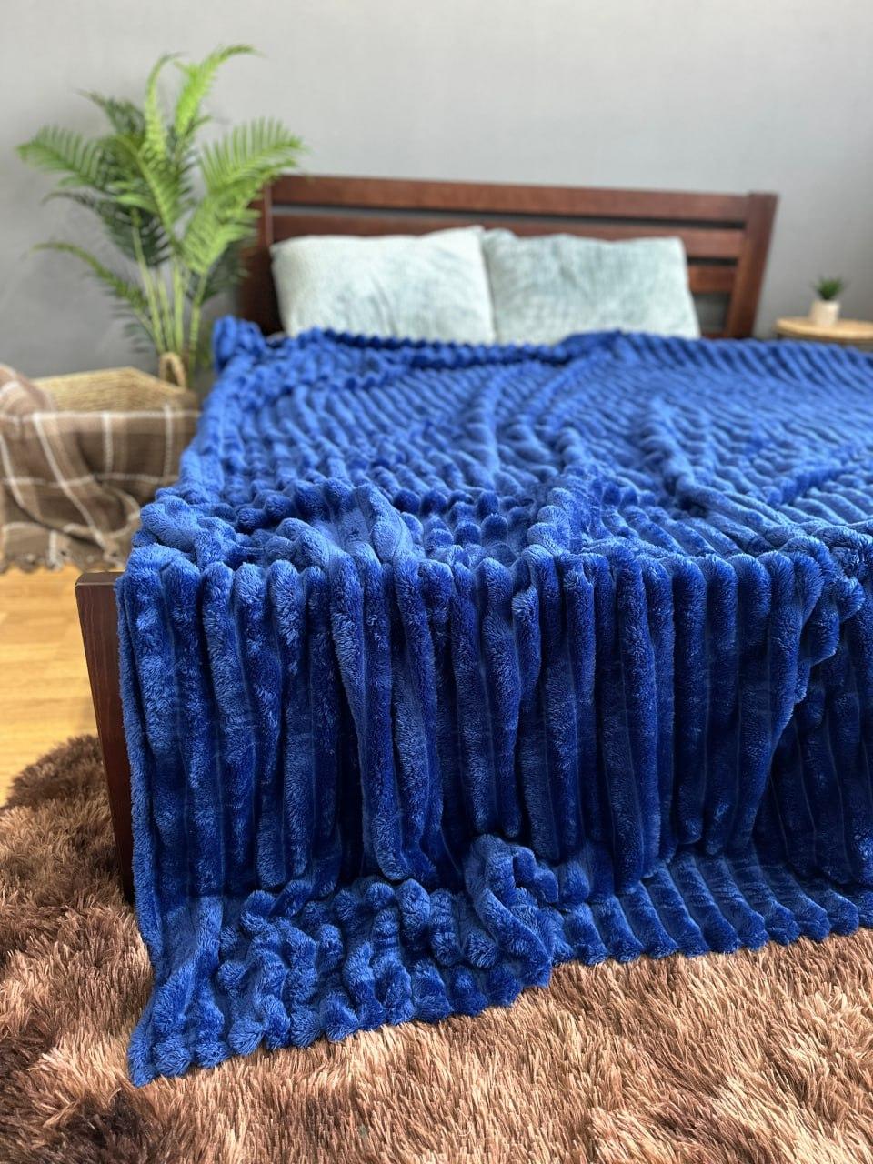 Плед шарпей полуторний 150х220 см Синій (П4К-post-sharp-max-003-2) - фото 3