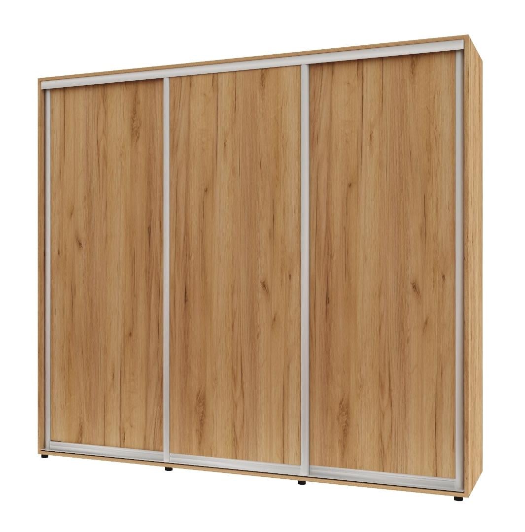 Шкаф-купе трехдверный Комфорт Мебель ДСП Макси 240х60х240 см Дуб золотой