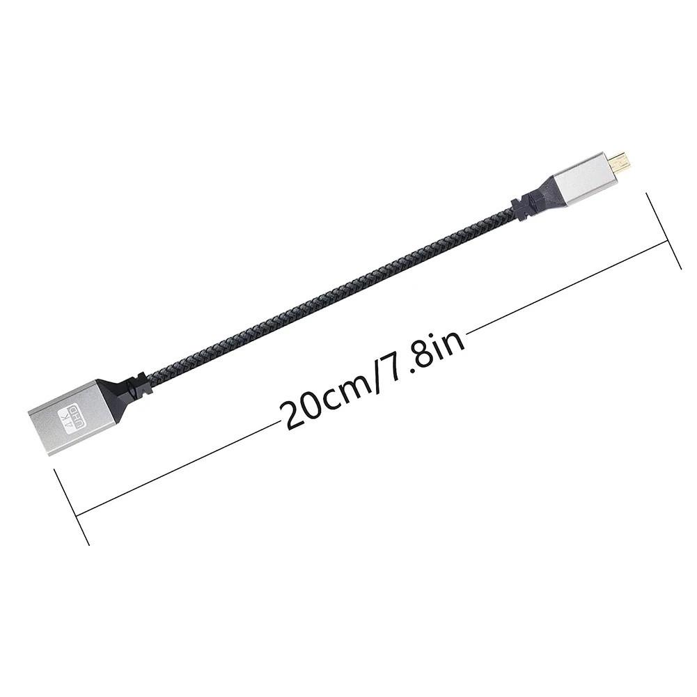 Кабель-перехідник прямий 4К 60Hz Micro HDMI-HDMI M/F 20 см - фото 4