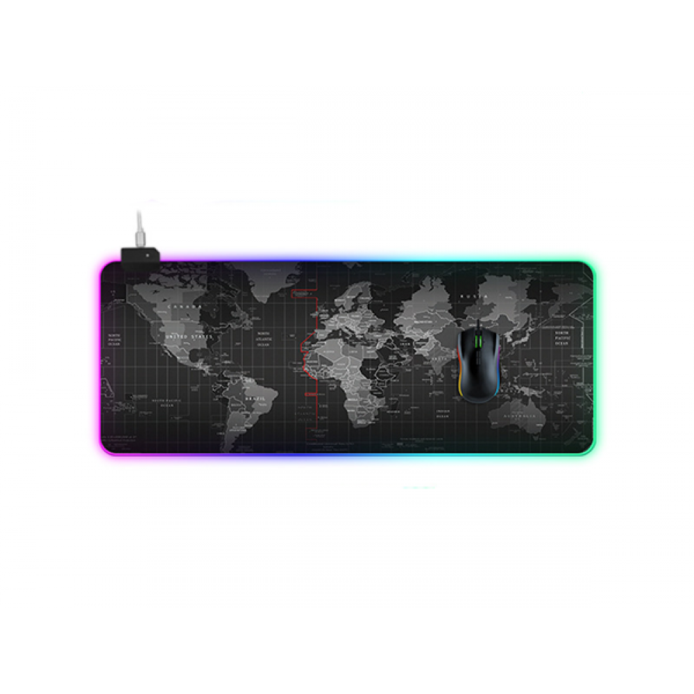 Игровая поверхность для компьютерной мыши и клавиатуры UKC G-3008004 RGB с подсветкой 80х30 см (3265)