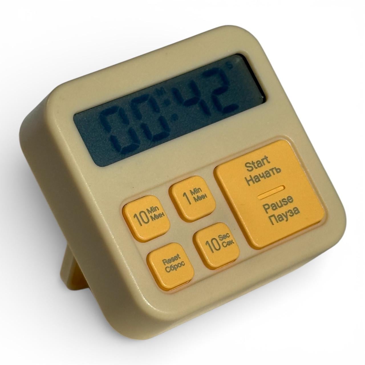 Таймер кухонный цифровой секундомер Hoco HX43 с магнитным креплением и подставкой Yellow (2952370647)