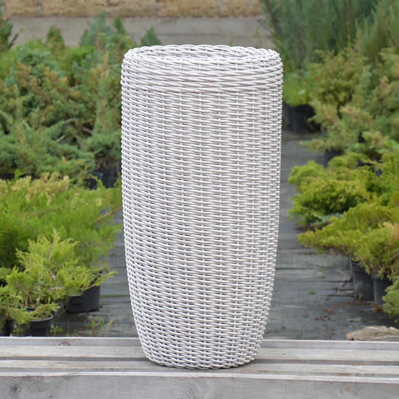 Кашпо високе для квітів та рослин з штучного ротангу/ручної роботи 20 л Біла береза (24762851) - фото 3 Кашпо високе для квітів та рослин з штучного ротангу/ручної роботи 20 л Біла береза (24762851) - фото 3