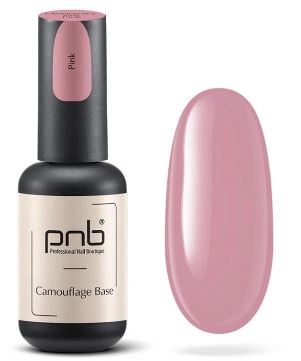 База для гель-лака каучуковая камуфлирующая PNB Camouflage Base Pink 8 мл
