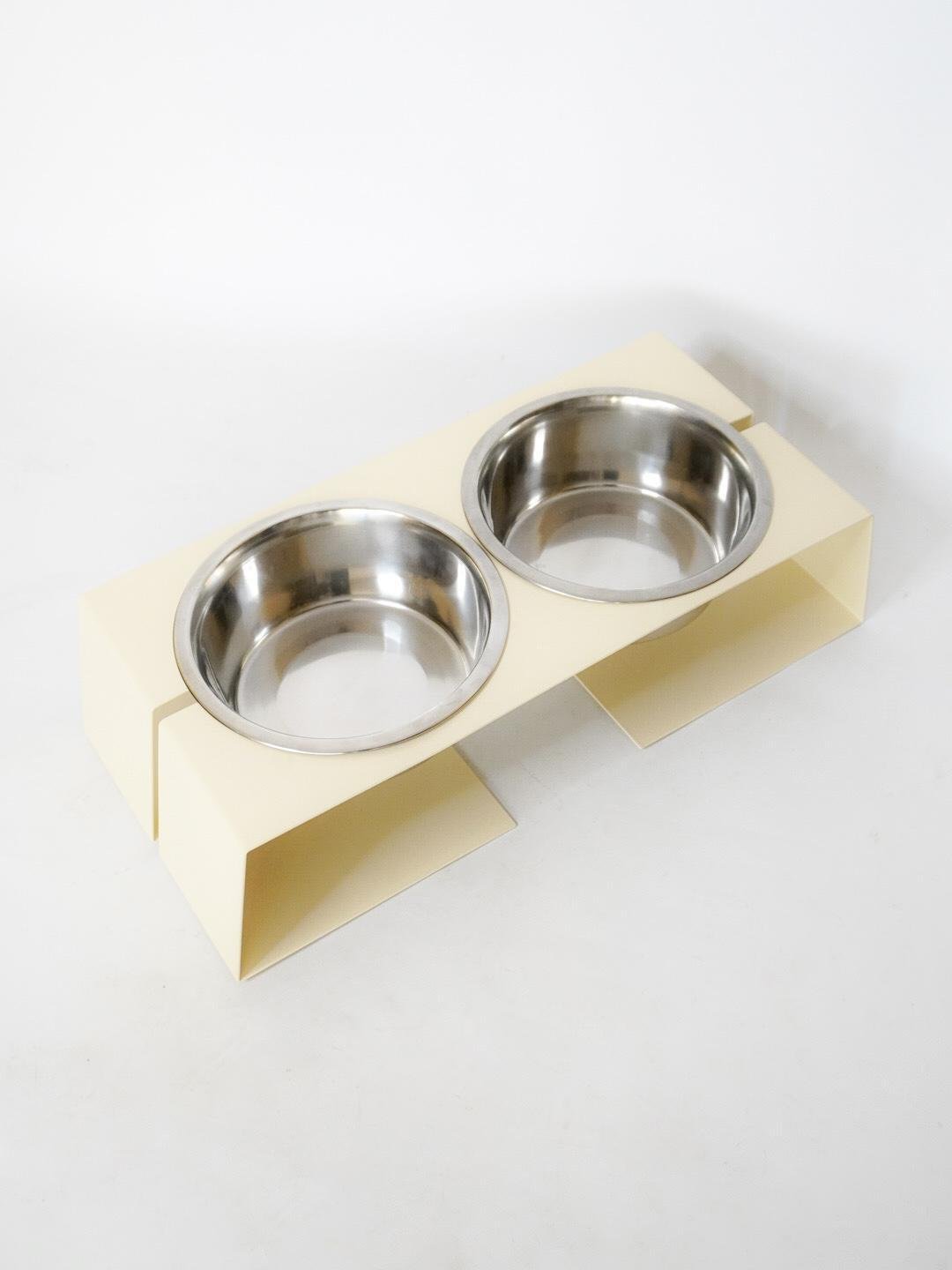 Кормушка Bestmeal подставка для собак малых пород на 2 миски металл 132 мм 0,75 л Слоновая кость (24436825)