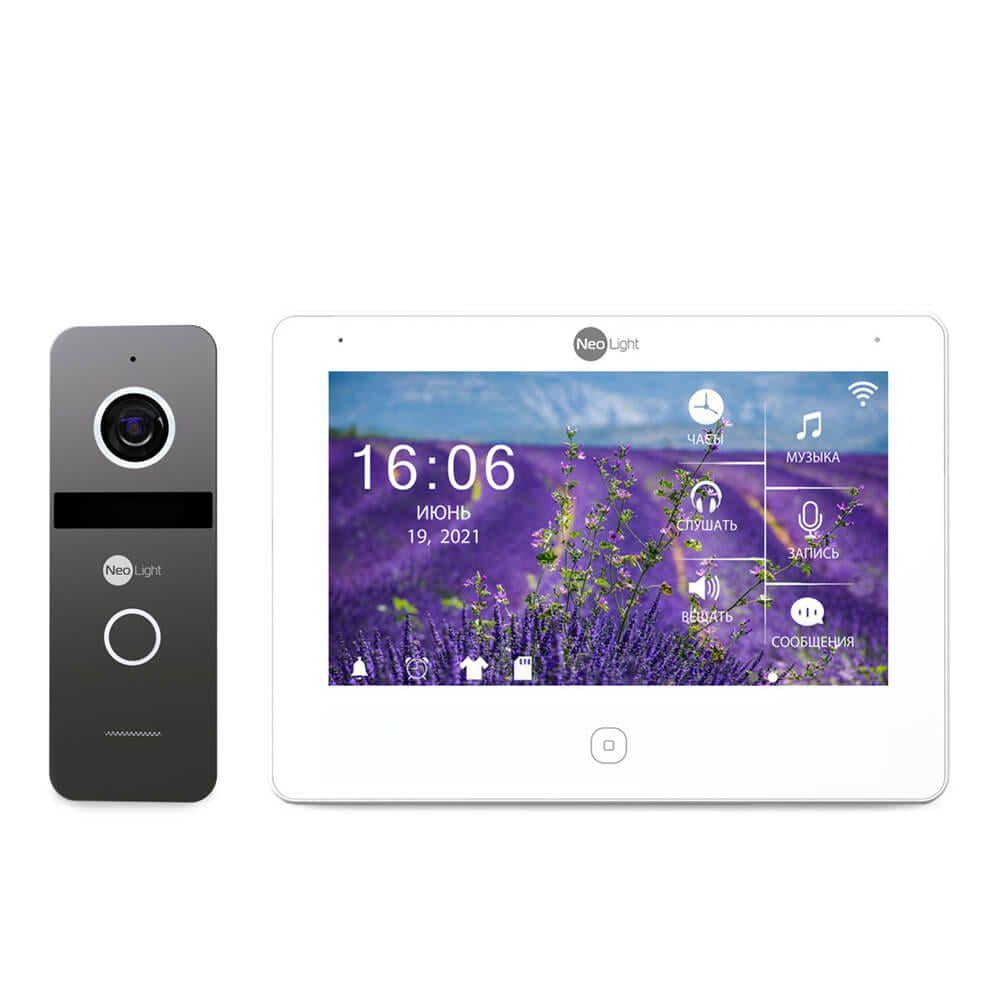 Комплект відеодомофона NeoLight NeoKIT HD Pro відеодомофон 7" і 2 Мп відеопанель Graphite (178456)