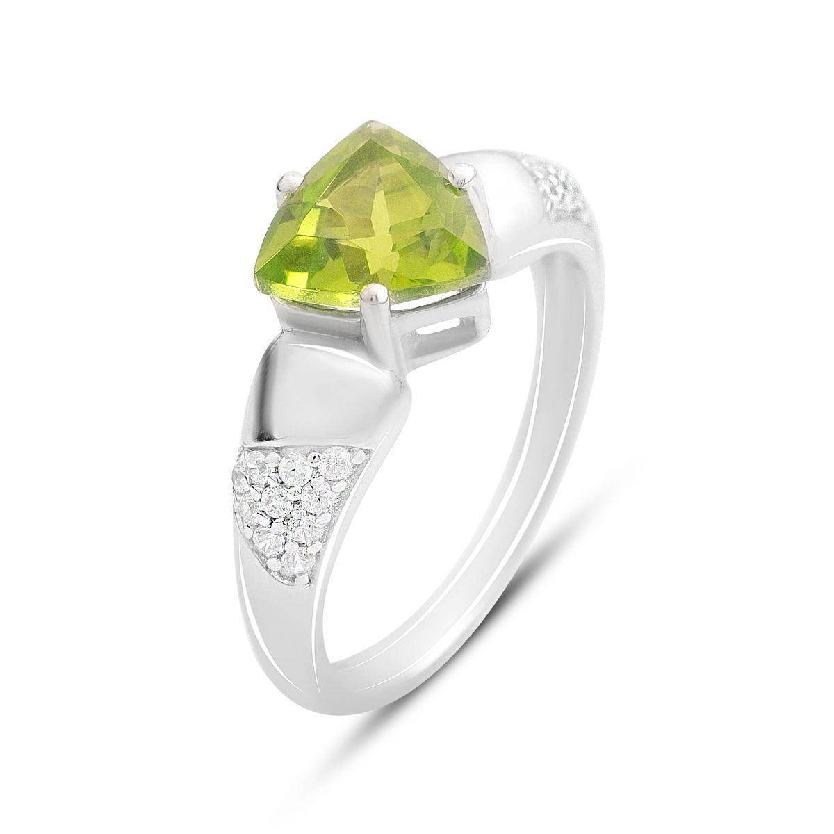 Кольцо серебряное Tiva с хризолитом 2,108 ct 3,32 г р. 17 (2157601)