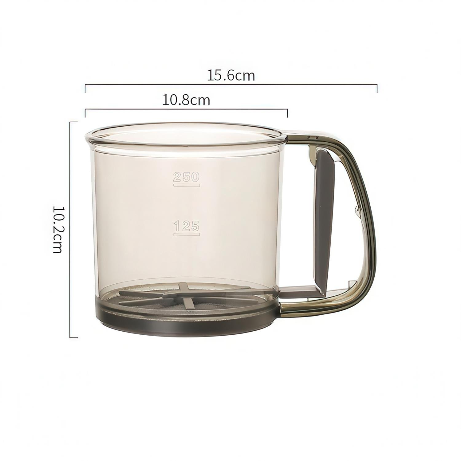 Просеиватель муки Сито в виде кружки с ручкой и пружинным механизмом нержавеющая сталь 10,8х10,2 см - фото 10