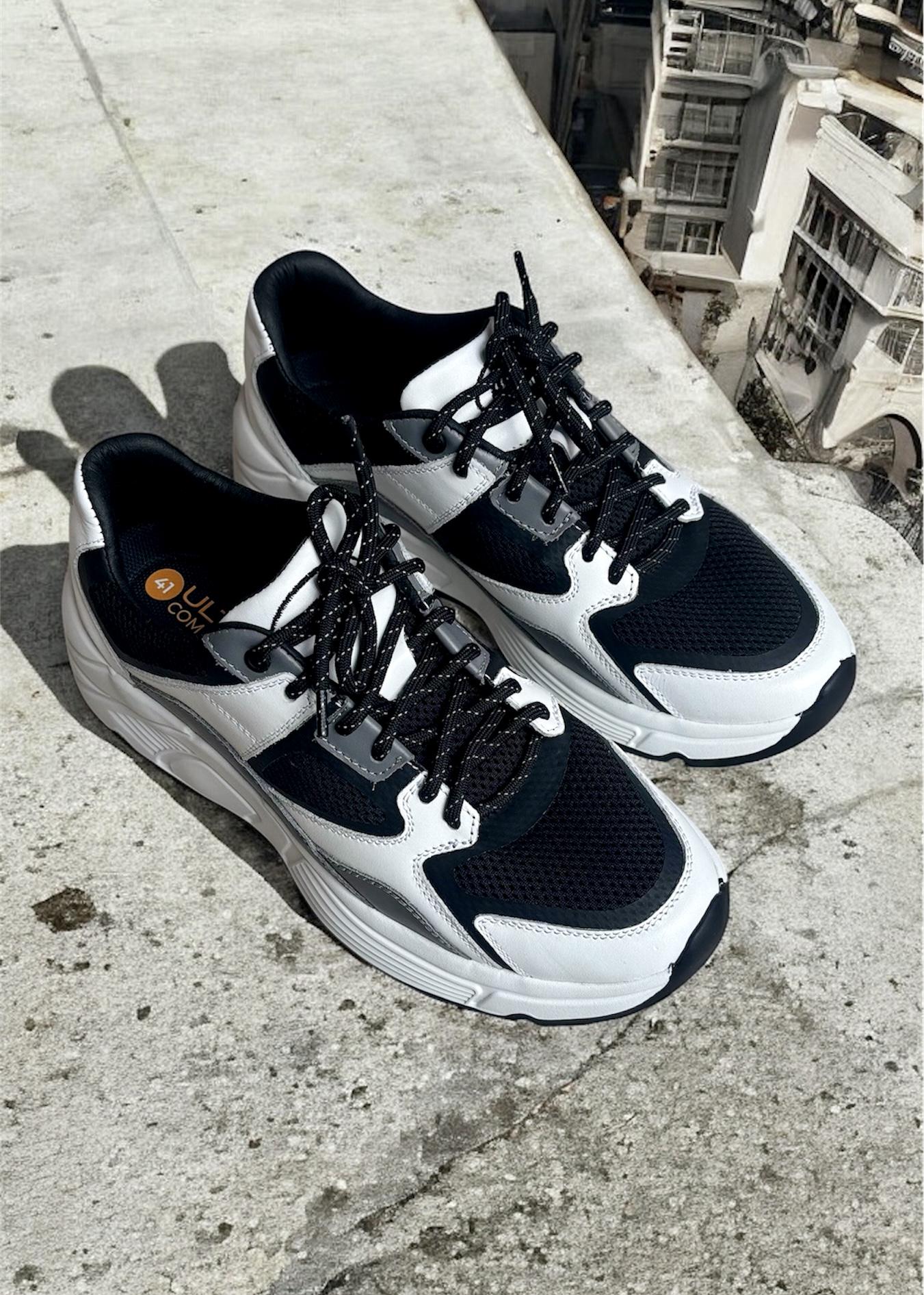 Кроссовки мужские MARANDI из натуральной кожи и сетки р. 43 Черно-белый (U-Hunk-Summer-Black/White-43) Кроссовки мужские MARANDI из натуральной кожи и сетки р. 43 Черно-белый (U-Hunk-Summer-Black/White-43)