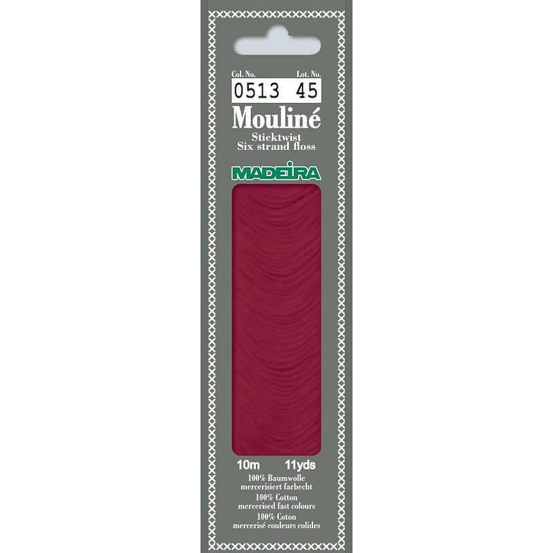 Нитки мулине Madeira 0513 Mouline Гранатовый