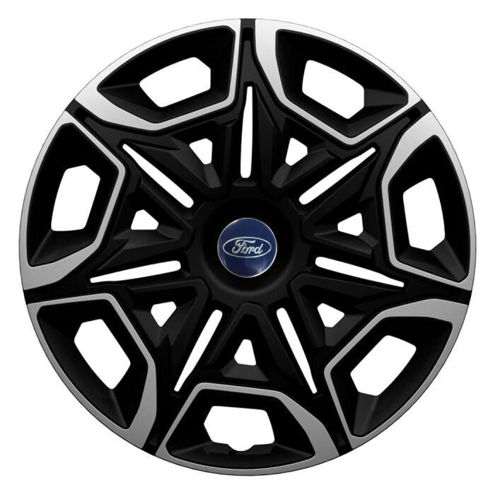 Ковпаки для коліс 4 Racing Varido R14 з логотипом Ford 4 шт. Silver/Black