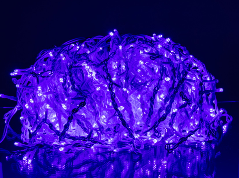 Гирлянда бахрома уличная 600 LED 36 м от сети белая нить Синий - фото 3 Гирлянда бахрома уличная 600 LED 36 м от сети белая нить Синий - фото 3