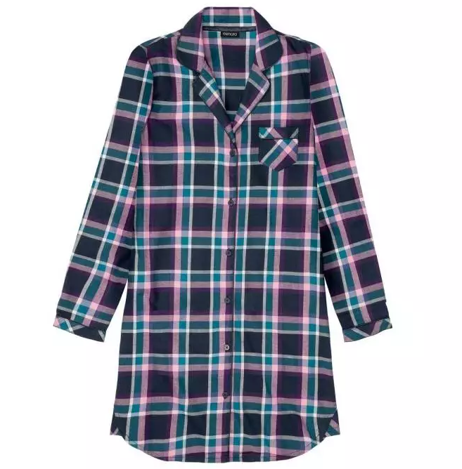 Ночная рубашка Esmara 102K М из тонкой мягкой фланели Cиний (102K/М)