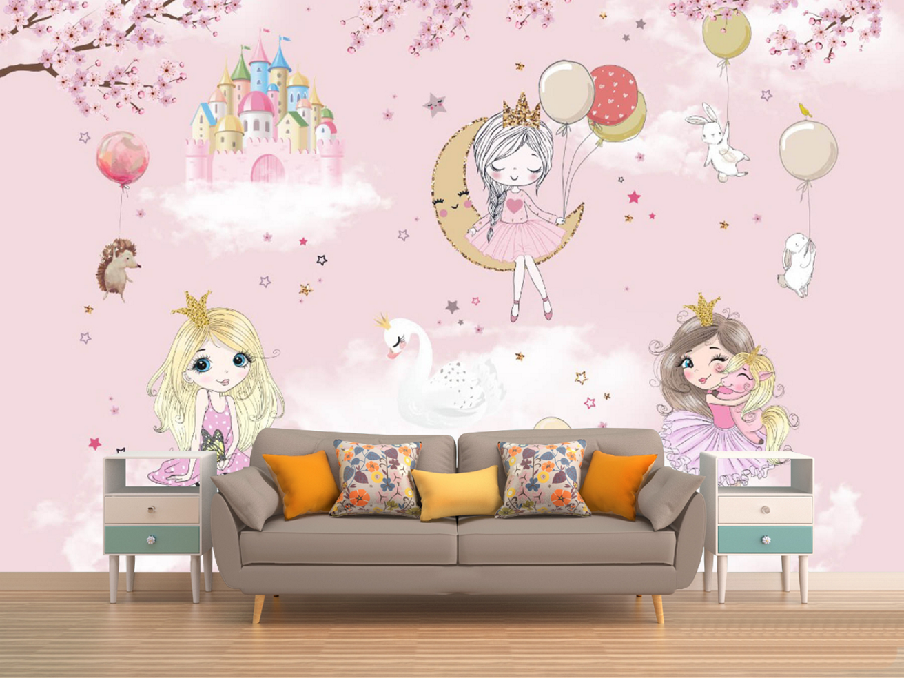Фотошпалери Прінцеси Різнокольоровий (00000077)