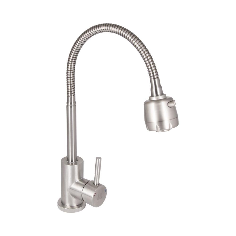 Змішувач для кухні Lidz Aria 015F41 з гнучким виливом k35 LDARI015F41NKS45306 Nickel