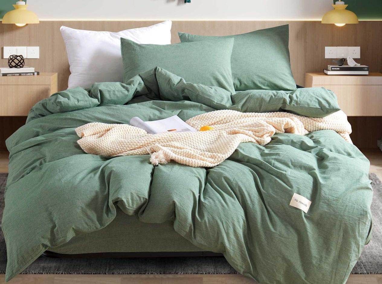 Постельное белье Vie Nouvelle Washed cotton евро на резинке вареный хлопок 200х220 см (W13E180)