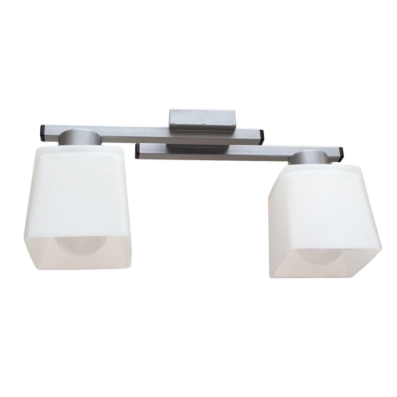 Люстра MSK ELECTRIC Dublin с металлическим каркасом для двух ламп Е27 Серебряный (NL 16610-2 SL)