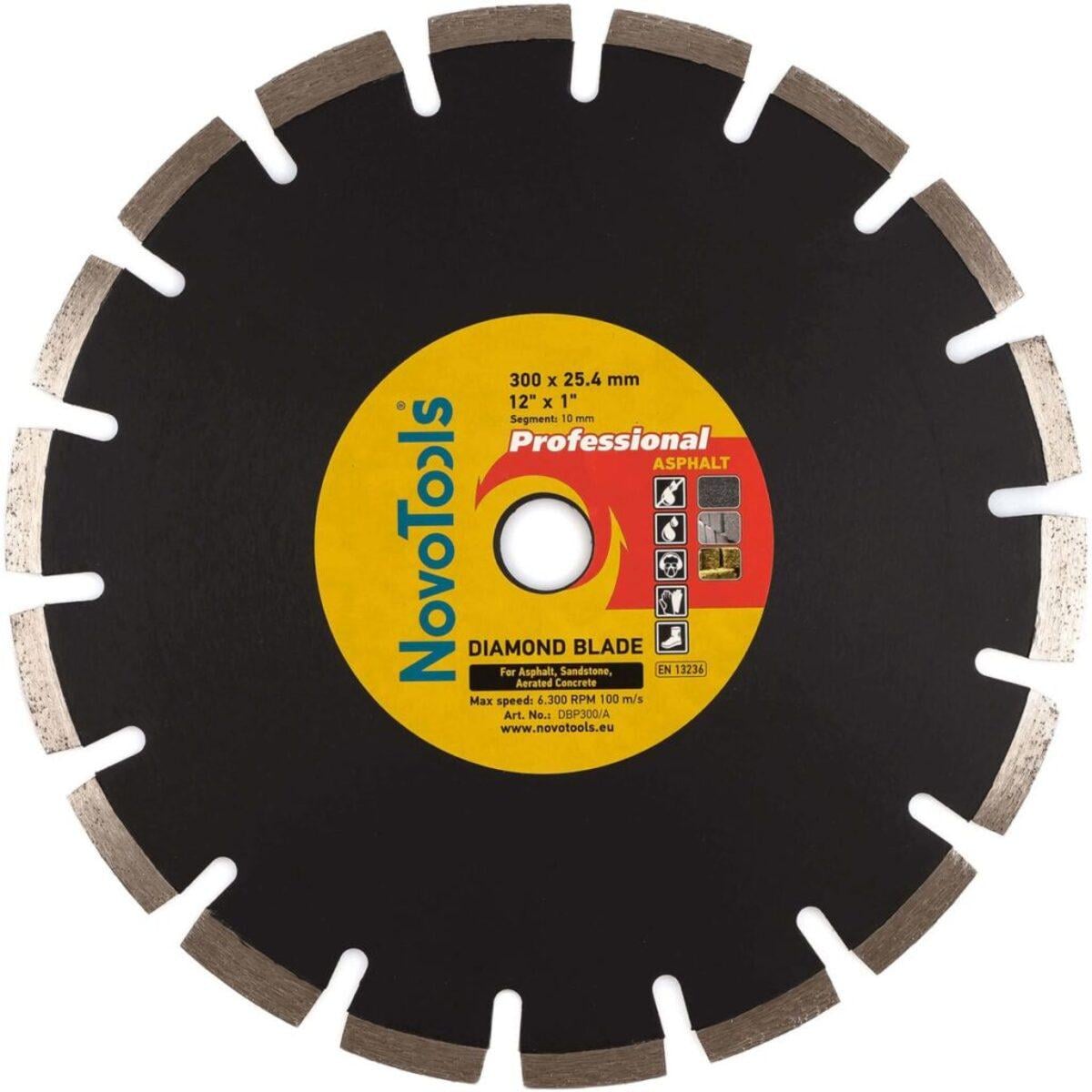 Диск алмазный сегментный NovoTools Professional Asphalt 300 мм 10х25,4 мм 10 шт. (434872)