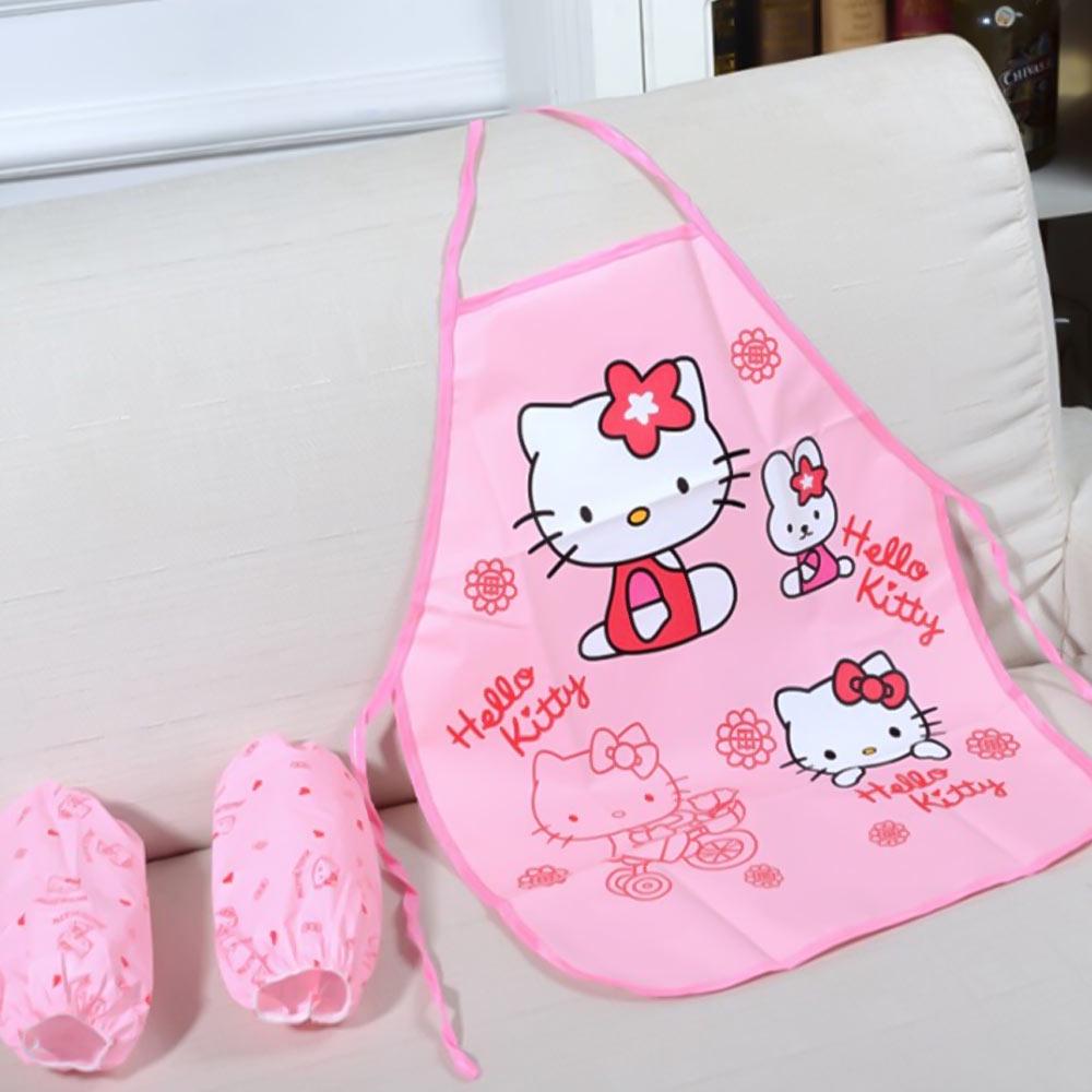 Детский фартук с нарукавниками Hello Kitty Розовый (OK0080) - фото 2