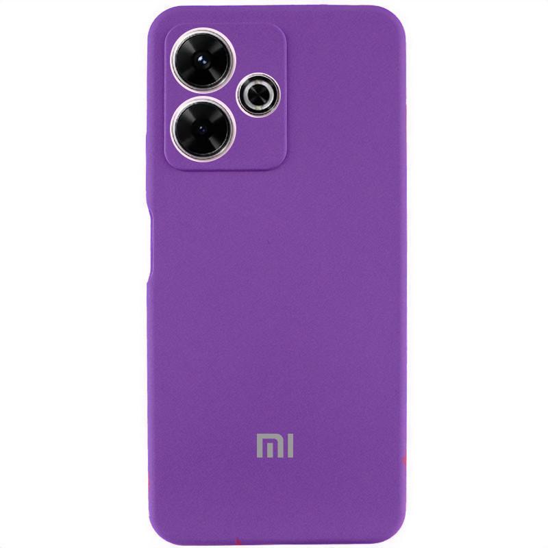 Противоударный чехол Silicone Cover Lakshmi Full Camera (AAA) with Logo для Xiaomi Redmi 13 4G / Poco M6 4G Фиолетовый / Amethyst