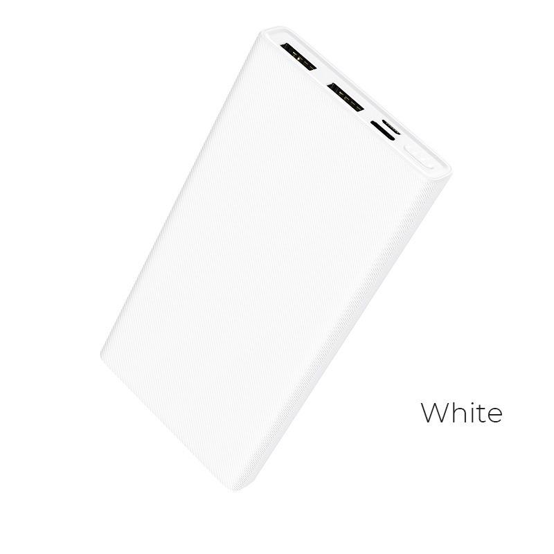 Повербанк Hoco J55 Neoteric с LED индикатором + 10000 mAh 2 USB/1 Type-C/micro-USB 5V/2 A Белый (6586876) - фото 2