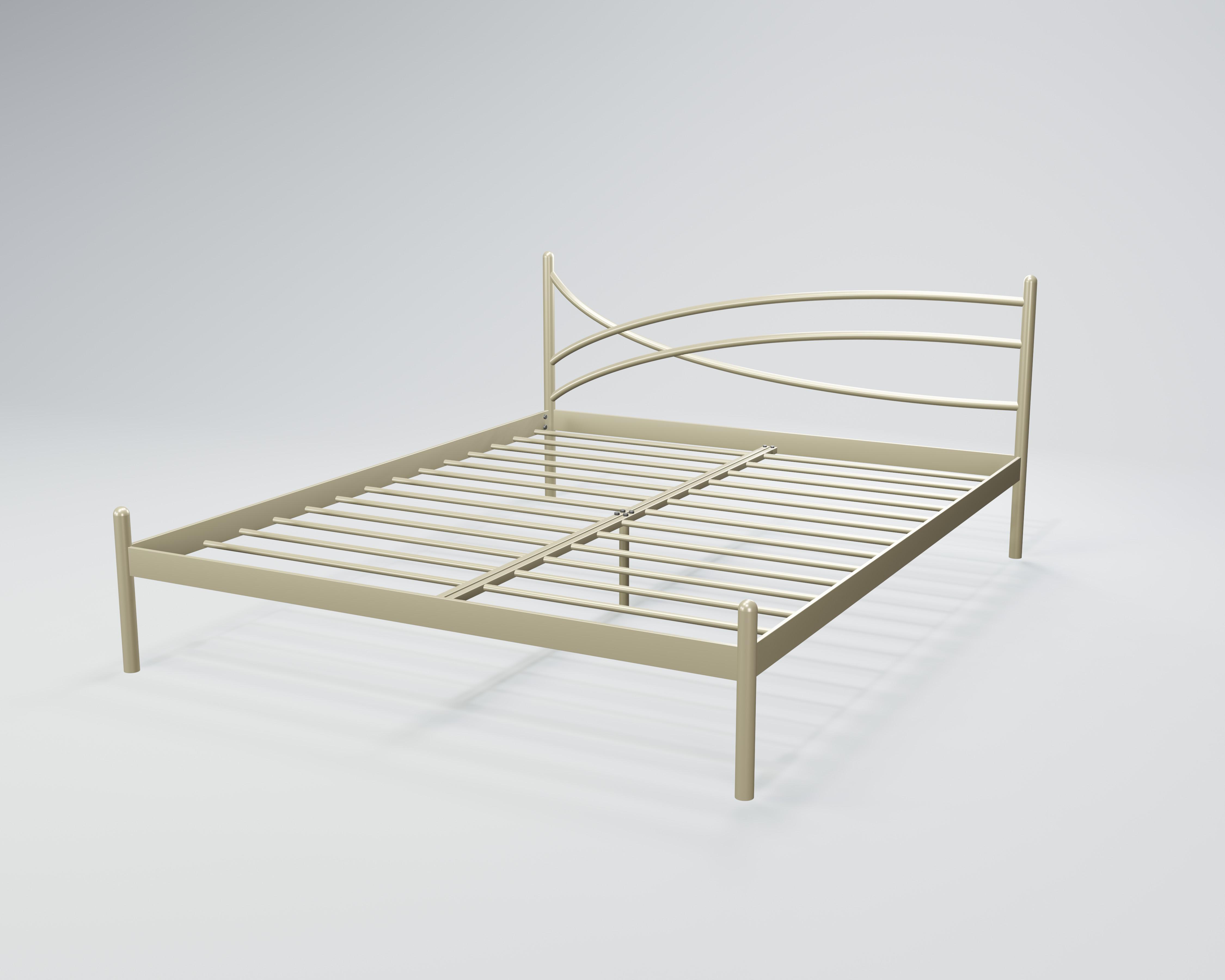 Кровать металлическая Гвоздика 180x190 см Бежевый