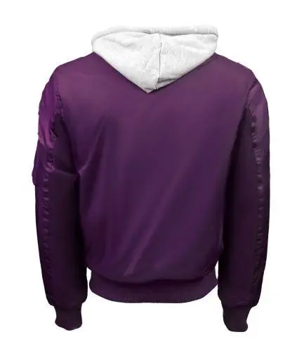 Бомбер Top Gun MA-1 Nylon Bomber jacket with hoodie XL Purple (TGJ1735PXL) - фото 2