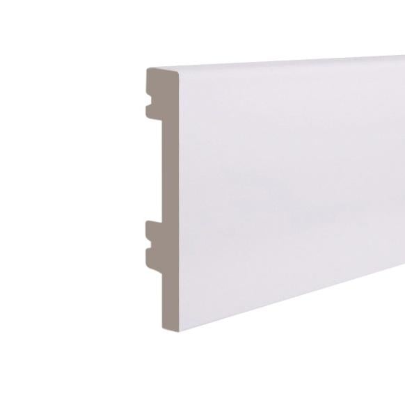 Плінтус дюрополімерний 80х10х2500 мм Білий (8010P-5004-3)