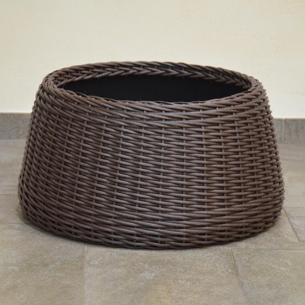 Подставка-юбка под елку плетеная из искусственного ротанга/ручной работы M Чесаный венге (23297118) - фото 3 Подставка-юбка под елку плетеная из искусственного ротанга/ручной работы M Чесаный венге (23297118) - фото 3