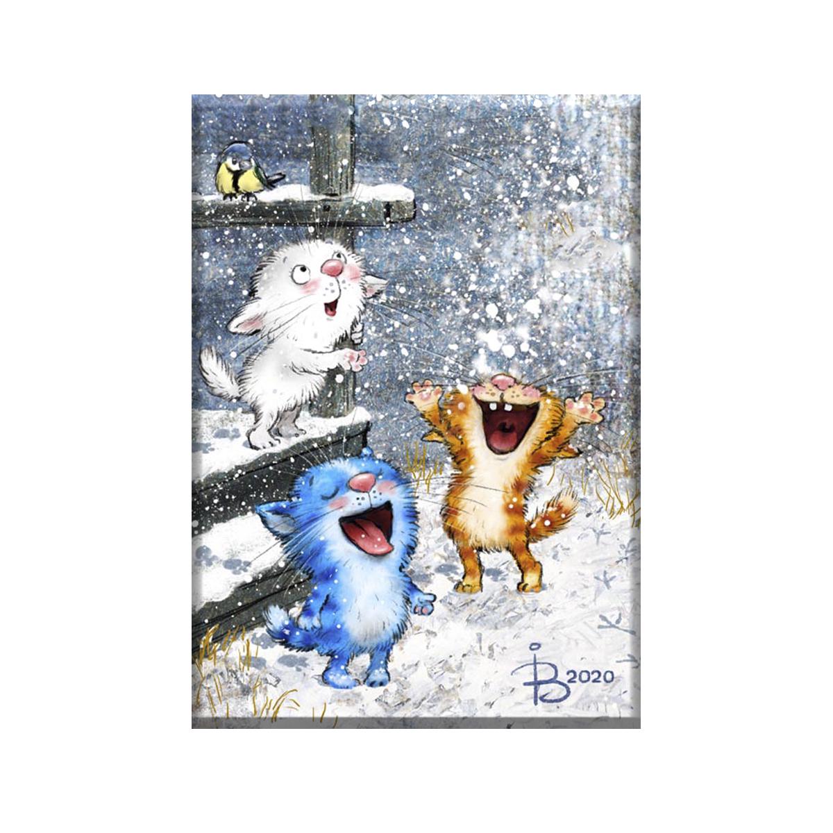 Модульная картина Первый снег 1 модуль 60x90 см