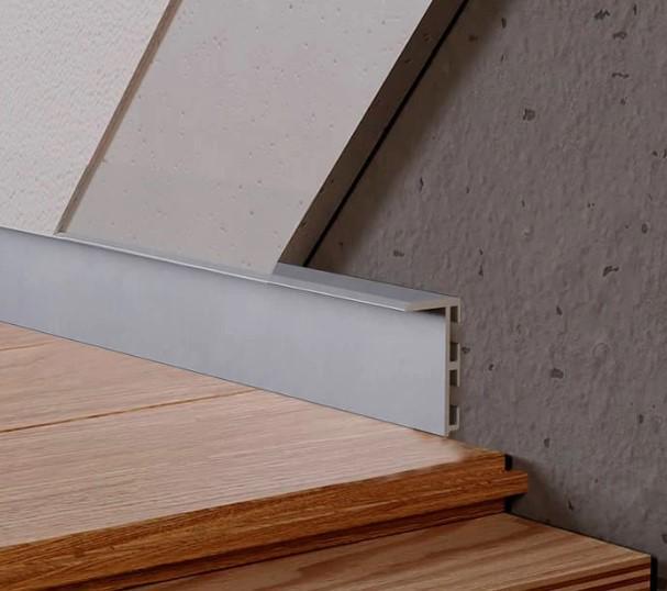 Плинтус алюминиевый скрытого монтажа ALU-S3015 30х15х2700 мм Серый (23261568)