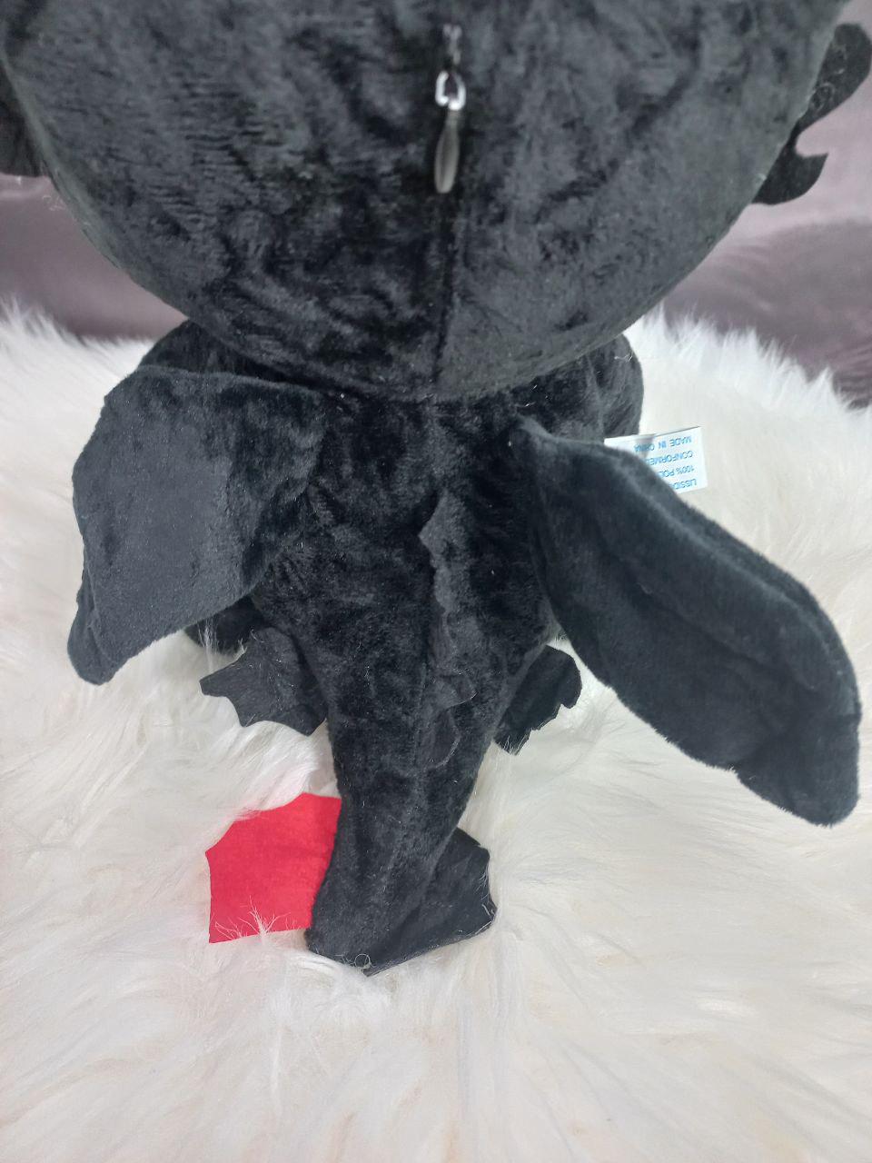 Мягкая игрушка дракон Беззубик ночная фурия Как приручить дракона 25 см Черный (9081/25) - фото 6