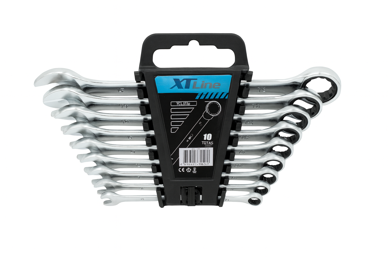 Набір двосторонніх ключів з тріщотками XTLine KL346600 8-19 мм 72 зуба (2466679090)