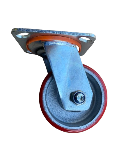 Колесо поворотное чугун с полиуретаном 100 мм (2579562735) - фото 4 Колесо поворотное чугун с полиуретаном 100 мм (2579562735) - фото 4