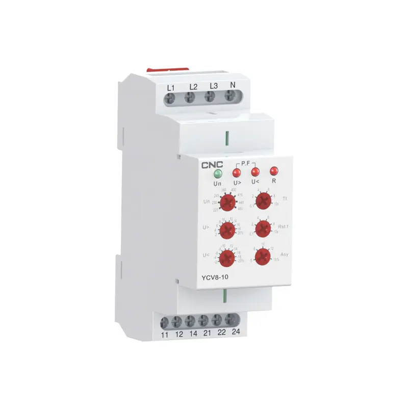 Реле контроля напряжения CNC YCV8-10 M265 10А 127-265В 2СО нейтральное трехфазное (Б00044221) Реле контроля напряжения CNC YCV8-10 M265 10А 127-265В 2СО нейтральное трехфазное (Б00044221)