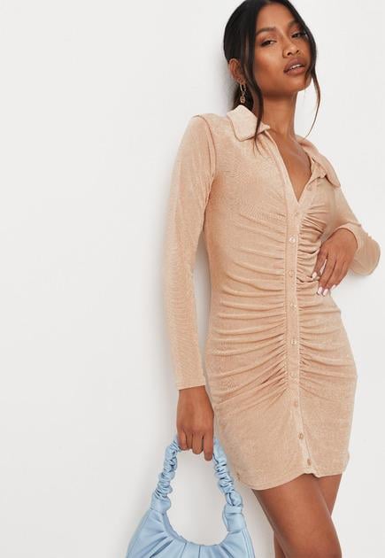Платье Missguided DE935297 р. 38 Бежевый