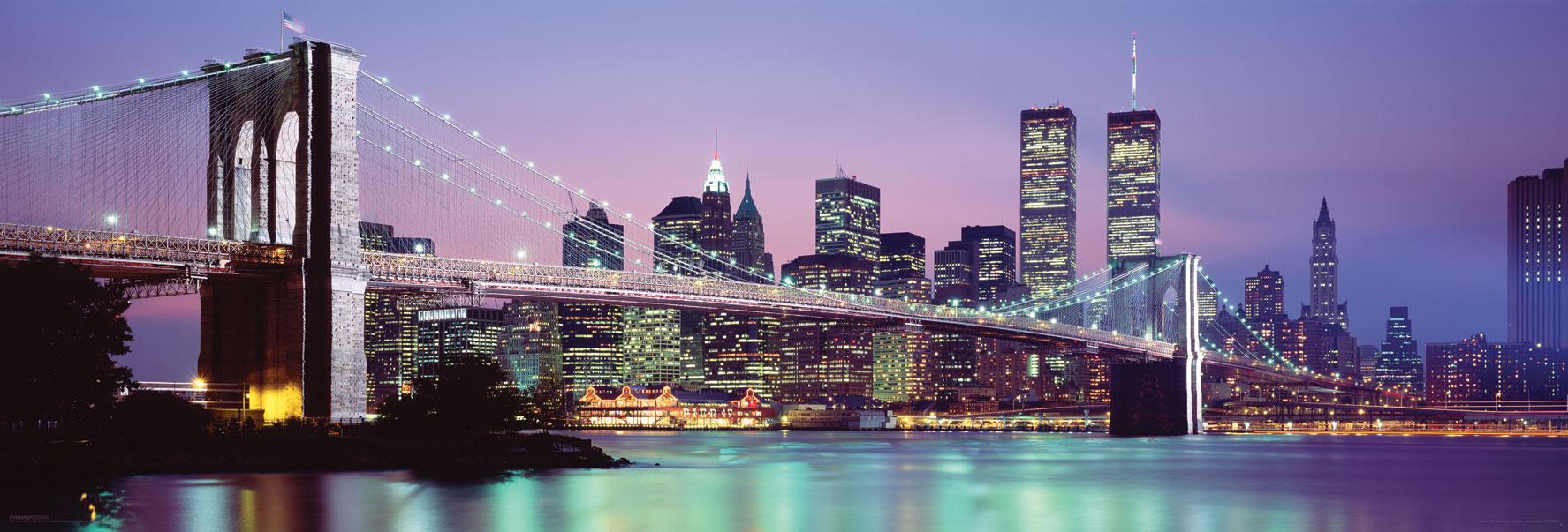 Постер плакат Скайлайн NY Skyline 53x158 см