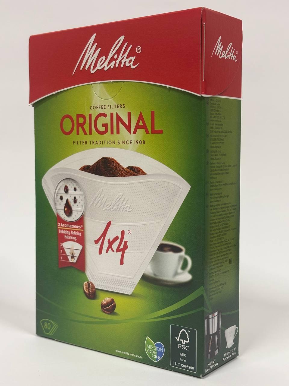 Паперові фільтри Melitta Original 1X4/80 80 шт. Білий (4006508200450) Паперові фільтри Melitta Original 1X4/80 80 шт. Білий (4006508200450)