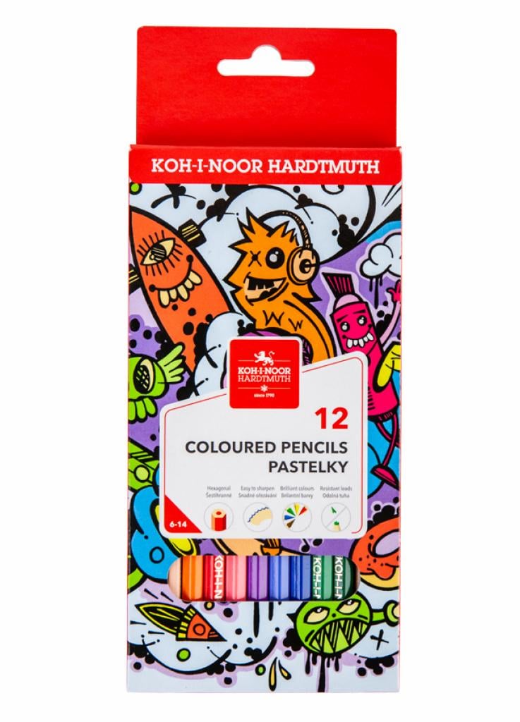 Карандаши цветные Koh-I-Noor 3552 TEENAGE. 12 шт. (8593539344612) Карандаши цветные Koh-I-Noor 3552 TEENAGE. 12 шт. (8593539344612)