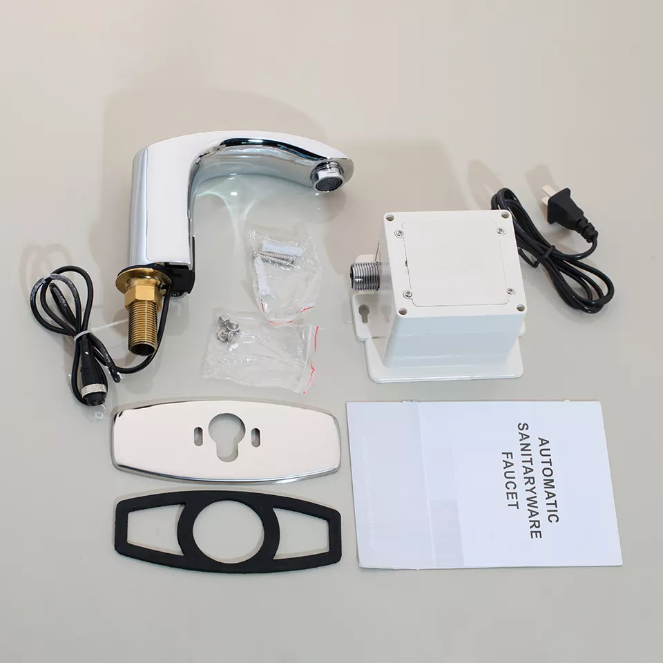 Змішувач у ванну електронний автоматичний сенсорний Hands Free дизайнерський з латуні - фото 4