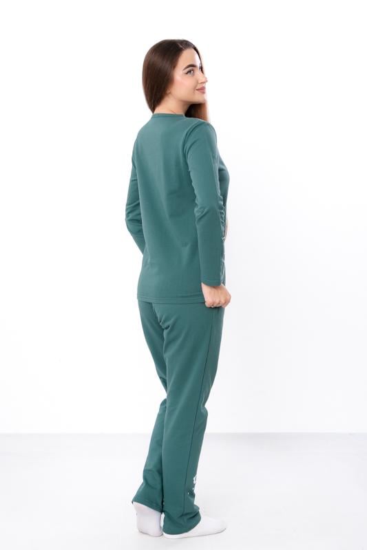 Піжама утеплена жіноча кофта на двох кнопках та штани Носи Своє р. 62 Темно-зелений (8240-023-33-1) - фото 3 Піжама утеплена жіноча кофта на двох кнопках та штани Носи Своє р. 62 Темно-зелений (8240-023-33-1) - фото 3