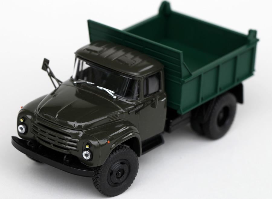 Колекційна модель ультра ЗІЛ-ММЗ-4502 Іграшка самоскид 1:43 Зелений