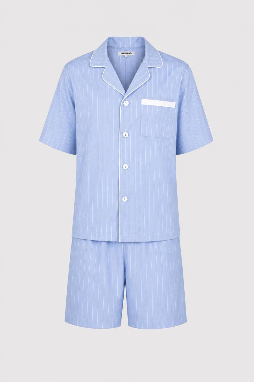 Піжама чоловіча BO.Brand L Блакитний (32609)