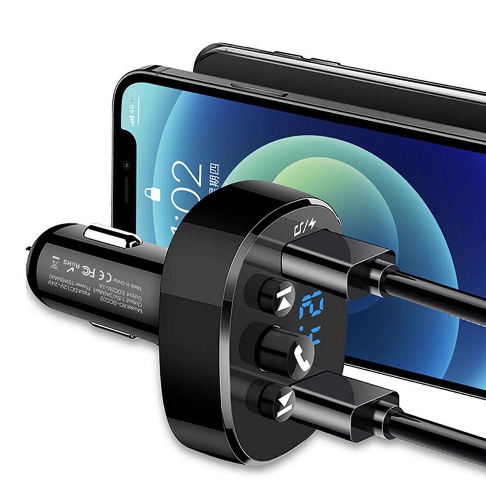 FM-трансмітер BCC01-30PC Bluetooth 5.0 Чорний (MAW-35809_320) - фото 3