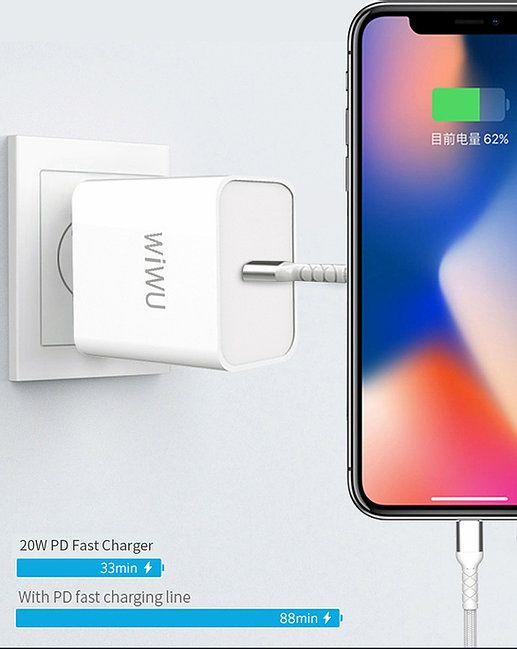 Мережевий зарядний пристрій адаптер WIWU Wall Charger 20 W Type-C блок живлення для телефону - фото 5