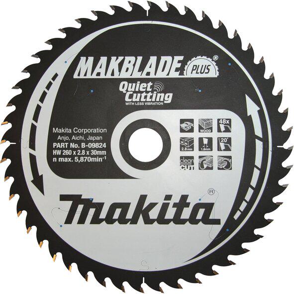 Диск пильный по дереву Makita Makblade Plus 260х30 мм 48T