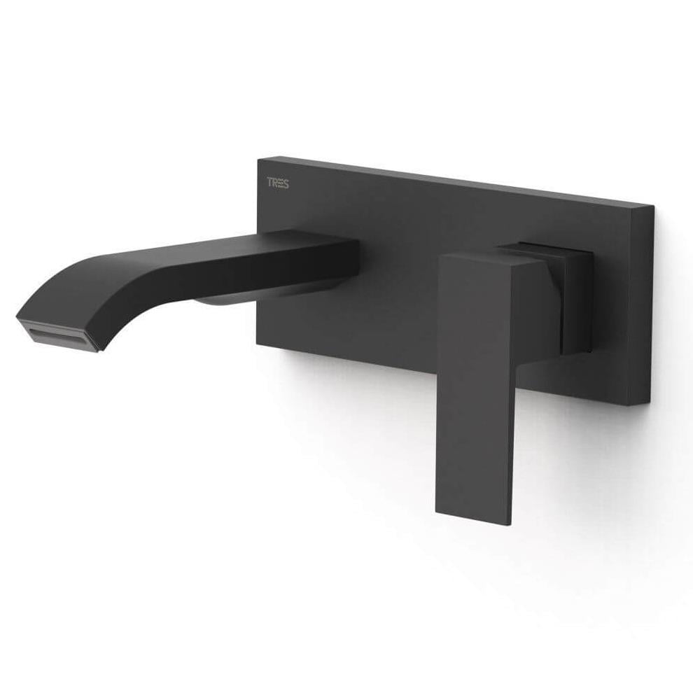 Смеситель для умывальника Tres Cuadro Exclusive 00630013NM настенный однорычажный Черный (148391)