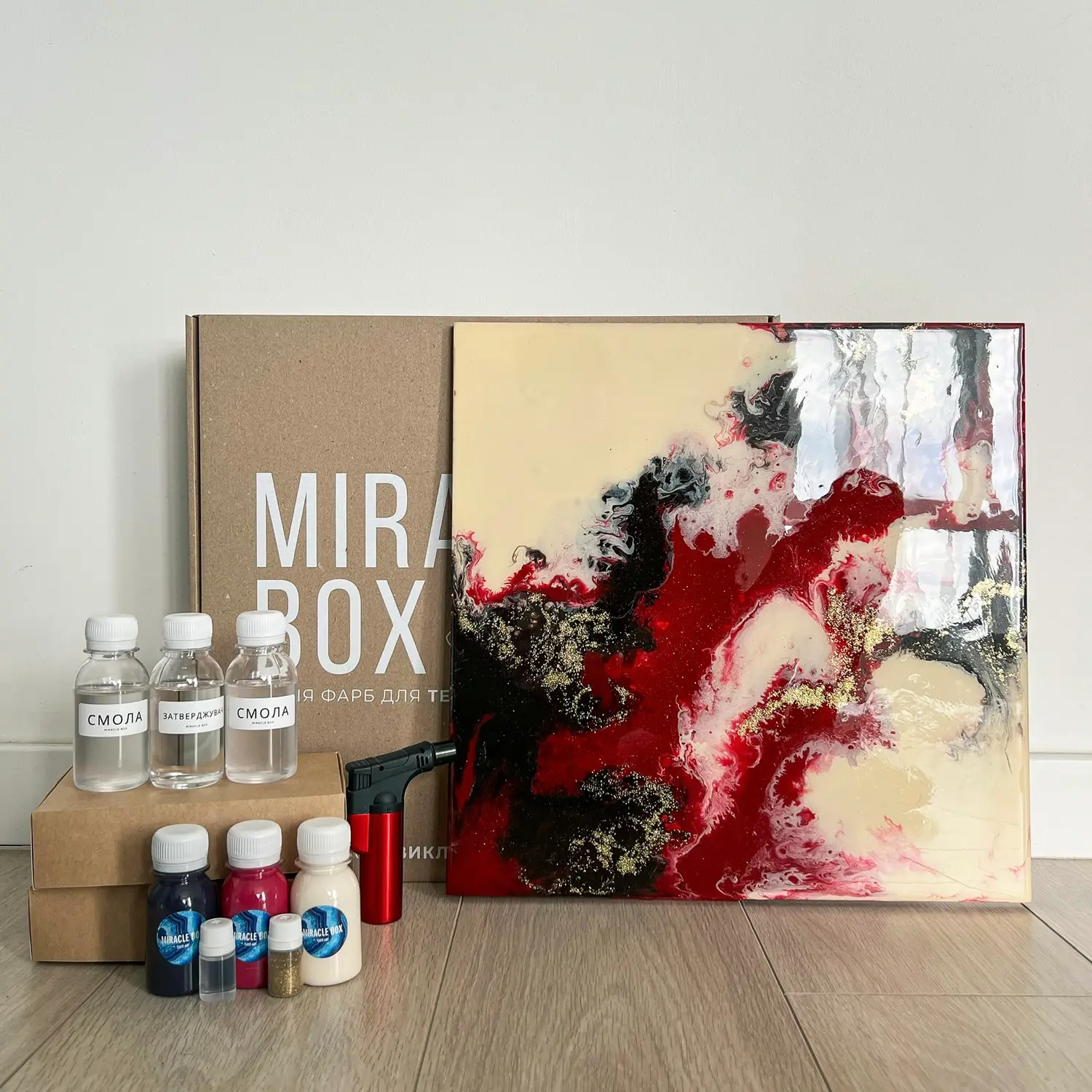 Подарунковий набір для створення картини у техніці Miracle Fluid art Овен 40х40 см (15026989)