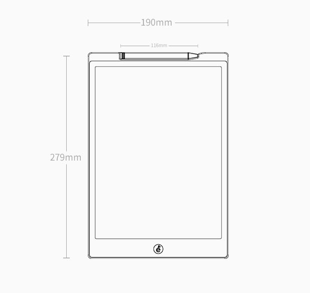 Детский планшет для рисования Wicue Board 12" LCD Red (WNB212) - фото 2